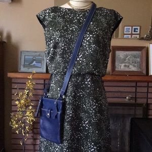 Roots royal blue crossbody bag